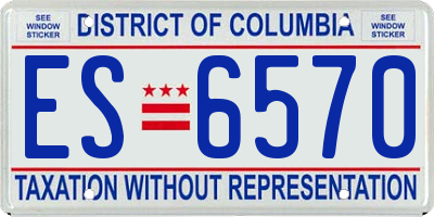 DC license plate ES6570
