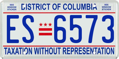 DC license plate ES6573