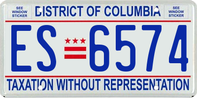 DC license plate ES6574