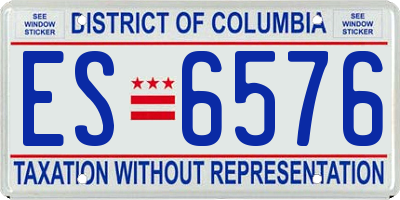DC license plate ES6576