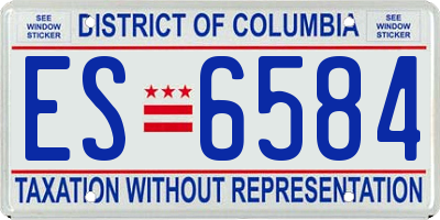 DC license plate ES6584