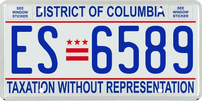 DC license plate ES6589