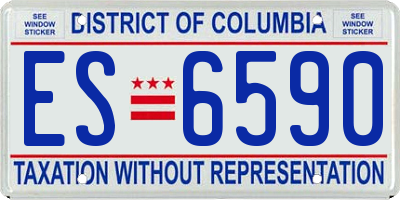 DC license plate ES6590