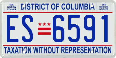 DC license plate ES6591