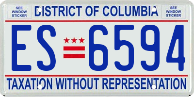 DC license plate ES6594