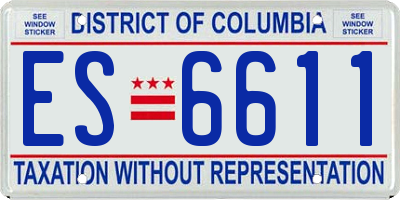 DC license plate ES6611