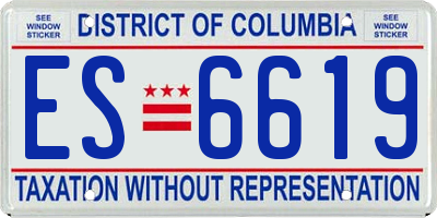 DC license plate ES6619