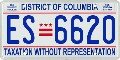 DC license plate ES6620
