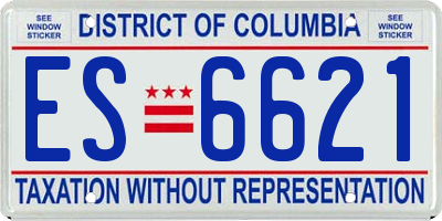 DC license plate ES6621