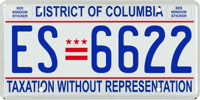 DC license plate ES6622
