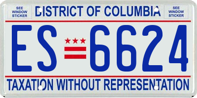 DC license plate ES6624