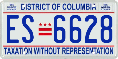 DC license plate ES6628