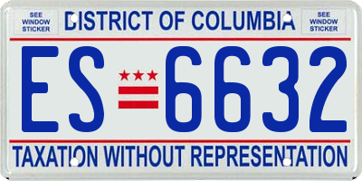 DC license plate ES6632