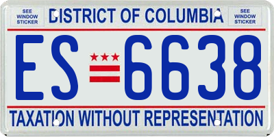DC license plate ES6638