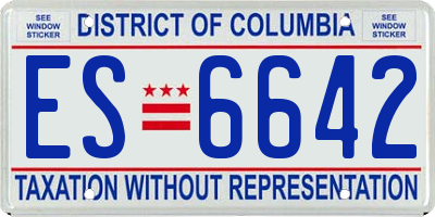 DC license plate ES6642
