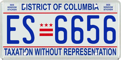 DC license plate ES6656