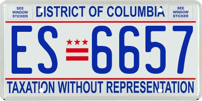 DC license plate ES6657