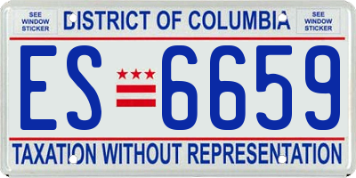 DC license plate ES6659