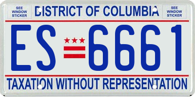 DC license plate ES6661
