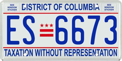 DC license plate ES6673