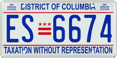 DC license plate ES6674