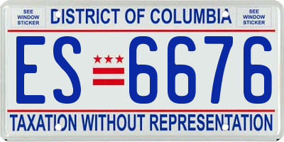 DC license plate ES6676