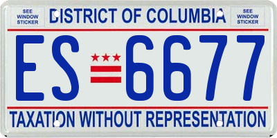 DC license plate ES6677