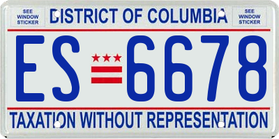 DC license plate ES6678