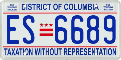 DC license plate ES6689