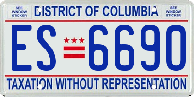 DC license plate ES6690