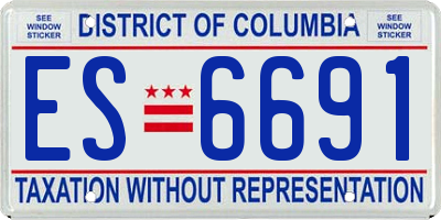 DC license plate ES6691