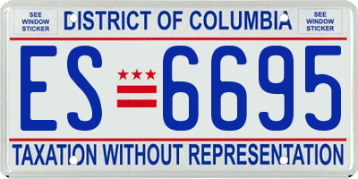 DC license plate ES6695