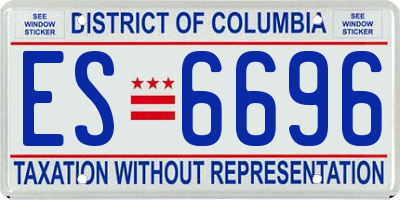 DC license plate ES6696