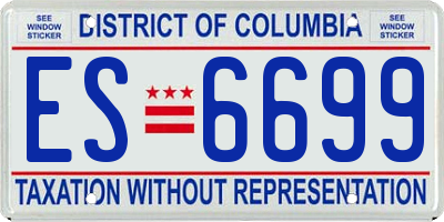 DC license plate ES6699