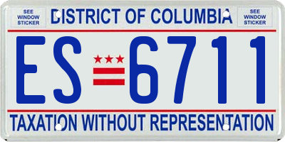 DC license plate ES6711