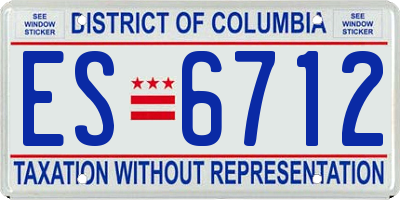 DC license plate ES6712