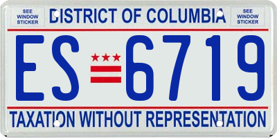 DC license plate ES6719