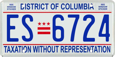 DC license plate ES6724