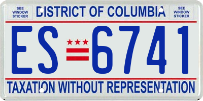 DC license plate ES6741