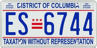 DC license plate ES6744