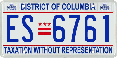 DC license plate ES6761
