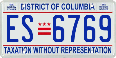 DC license plate ES6769