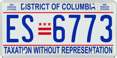 DC license plate ES6773