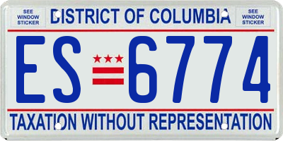 DC license plate ES6774