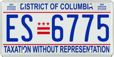 DC license plate ES6775
