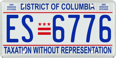 DC license plate ES6776