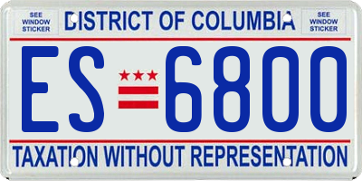 DC license plate ES6800