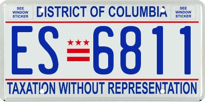 DC license plate ES6811