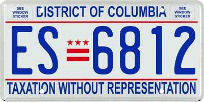 DC license plate ES6812
