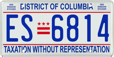 DC license plate ES6814
